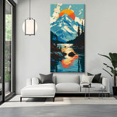 Painting by Numbers Panorama Sun Behind The Mountain